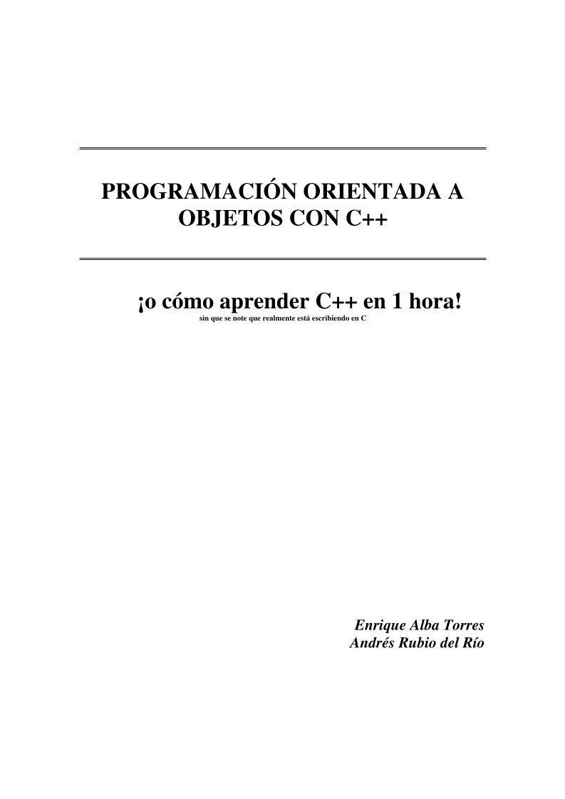 Imágen de pdf Programación orientada a objetos con C++ ¡o cómo aprender C++ en 1 hora!